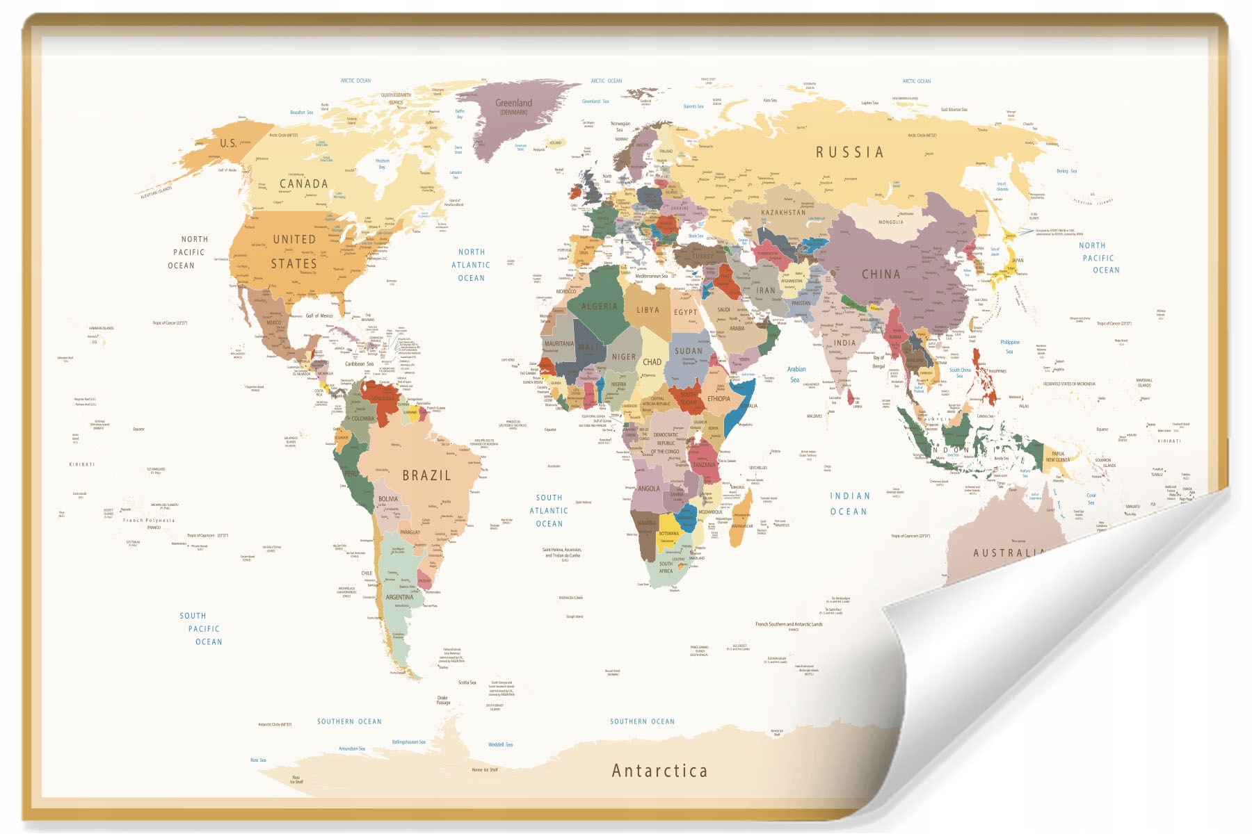 

Fototapeta Ścienna Kolorowa Mapa Świata 270x180