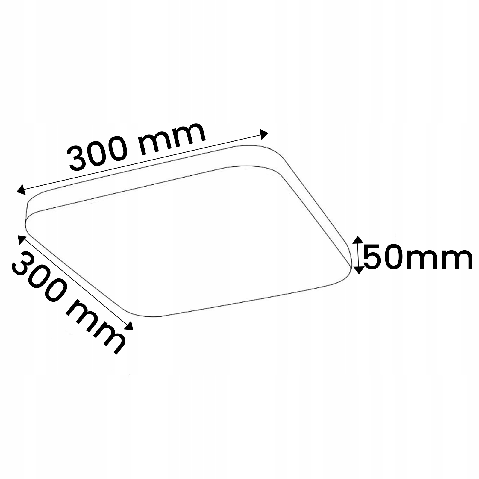 Stropna LED nadometna stropna svetilka kvadratna svetilka črna 30W 30x5 cm moderen slog