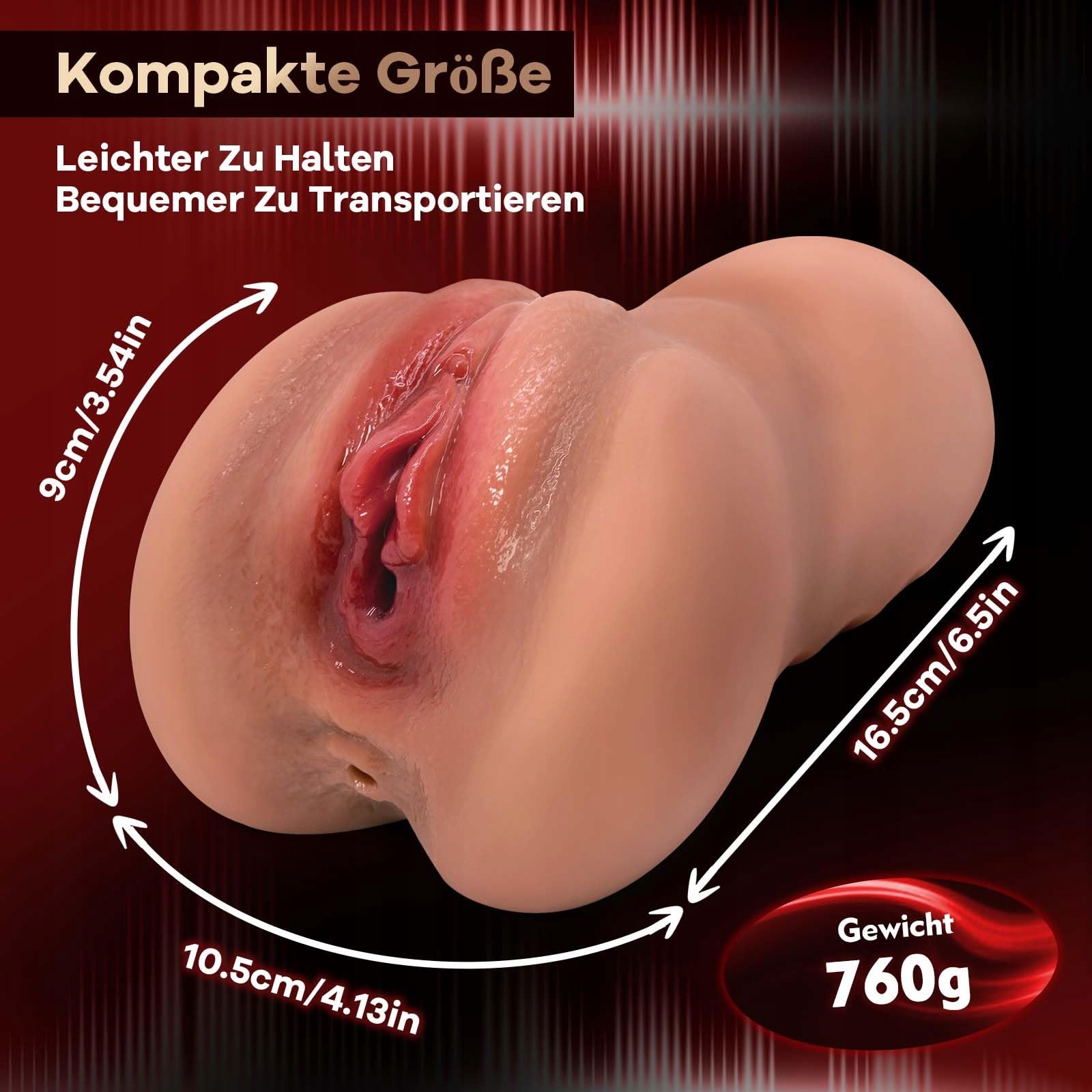 2W1 MASTURBATOR Dla Mężczyzn Realistyczna Vagina I Anus Z Podwójnym Kanałem — miniatura 5