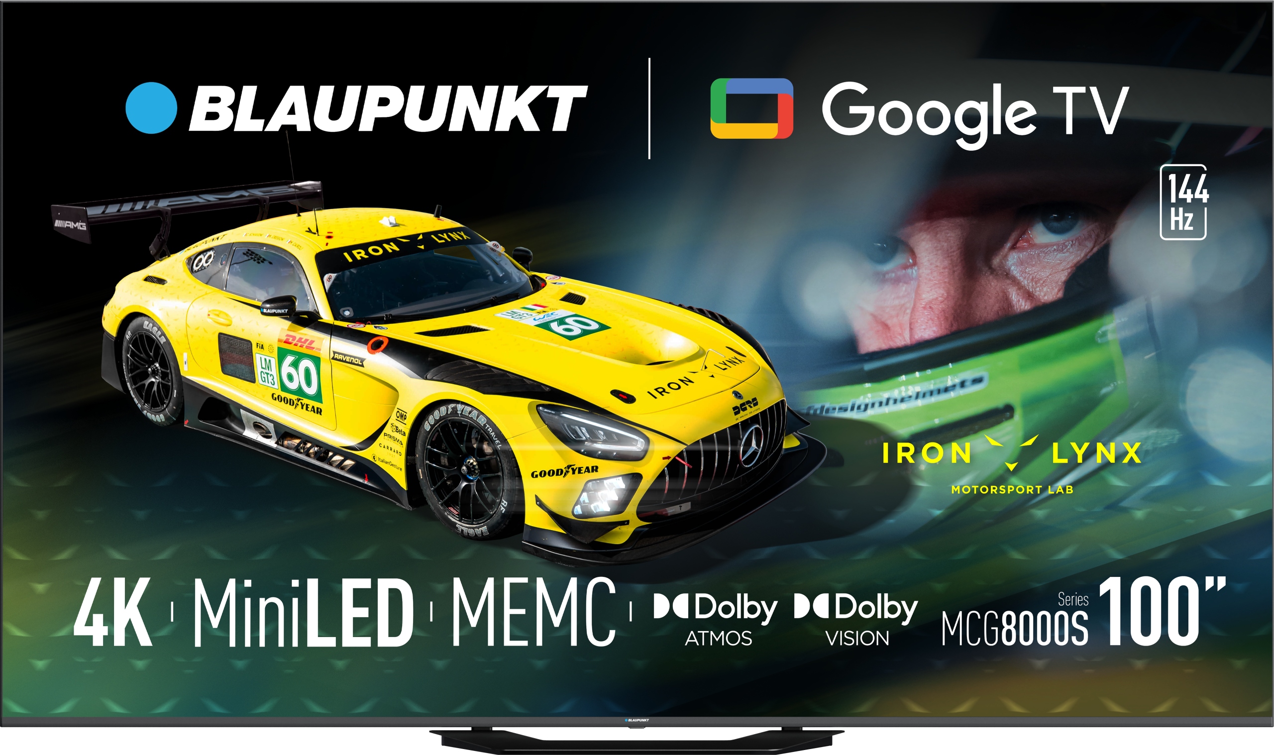 Miniled Blaupunkt 100MCG8000S 100" 4K Uhd 144Hz Google Tv Uhd Hdr Gaming Tv