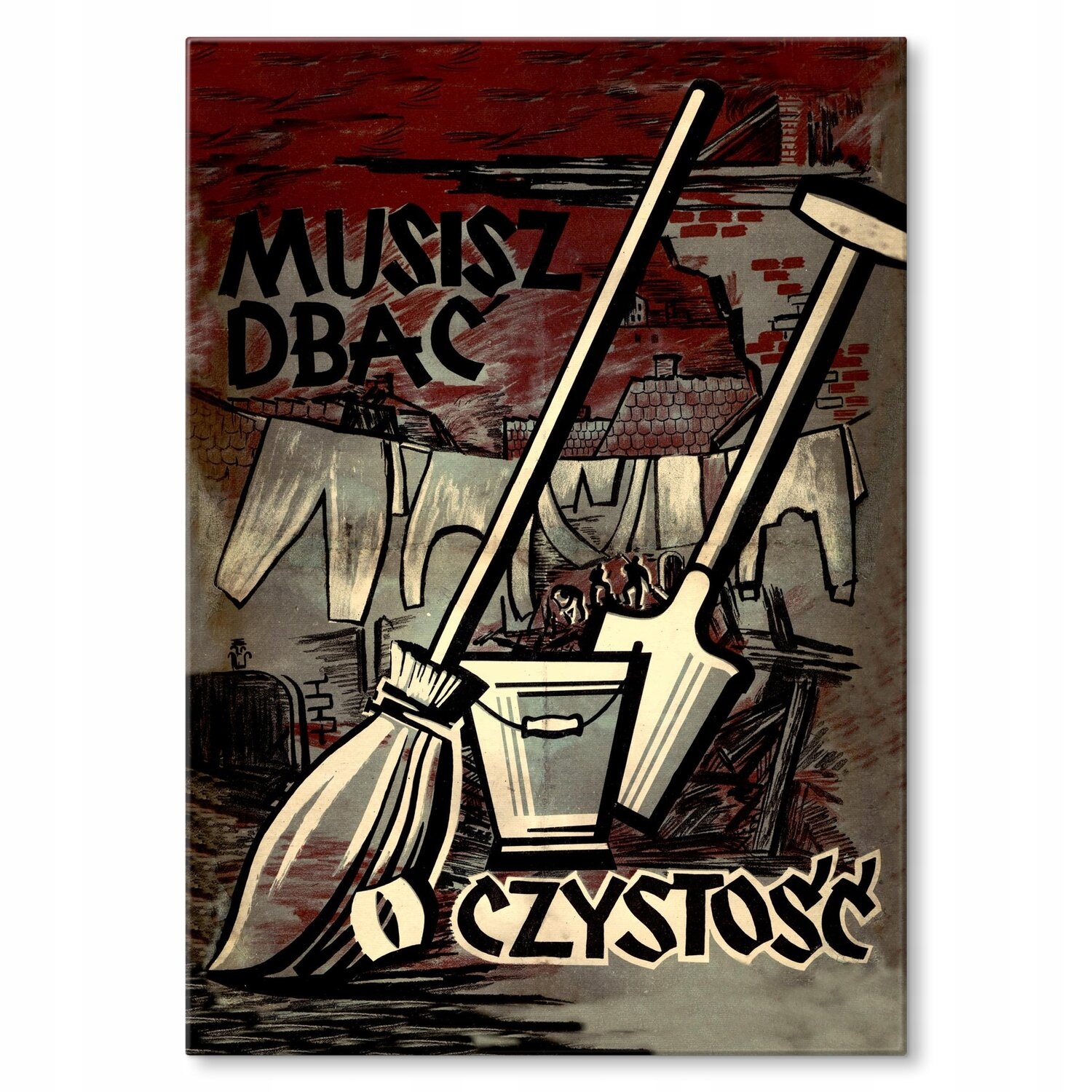 Kovový plakát Musíte dbát o čistotu Dárek 42 x 59 cm