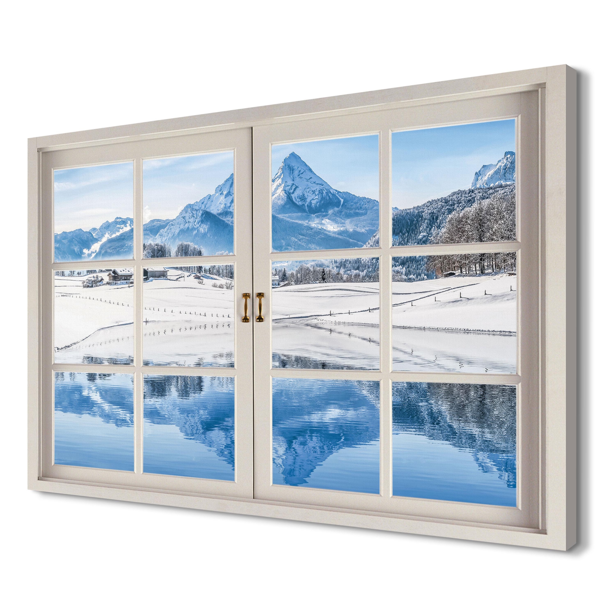 

Zima Alpy do jadalni 120x80 Obraz okno canvas 3d
