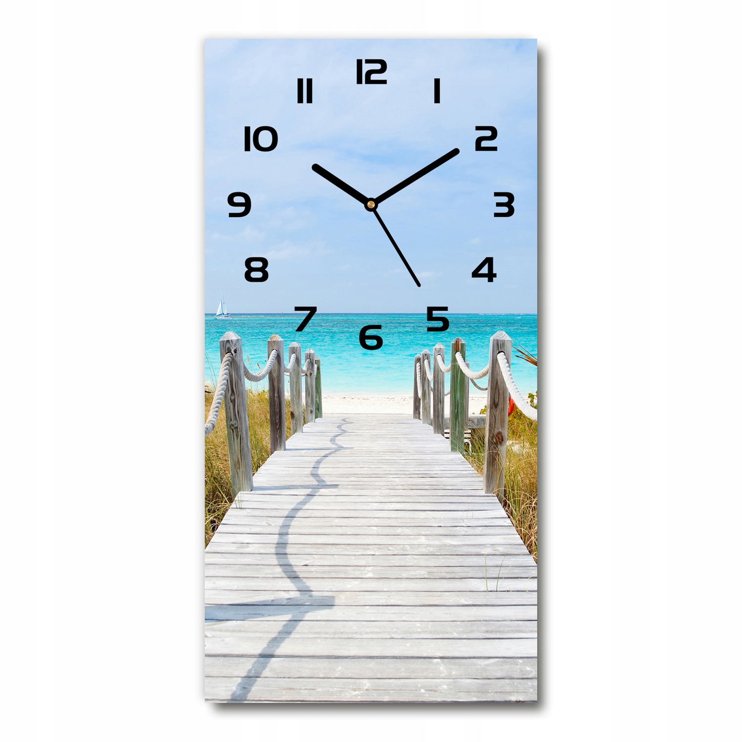 

Zegar ścienny cichy Ścieżka na plażę 30x60 pionowy