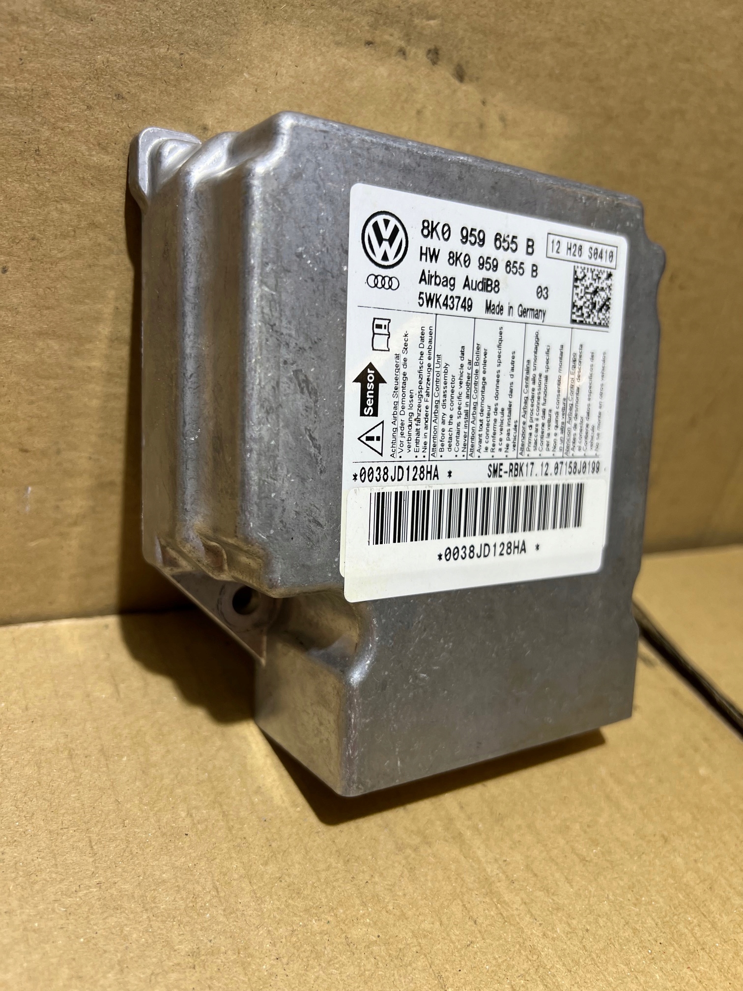 AUDI A5 8T A4 B8 modul SENSOR AIRBAG 8K0035382B