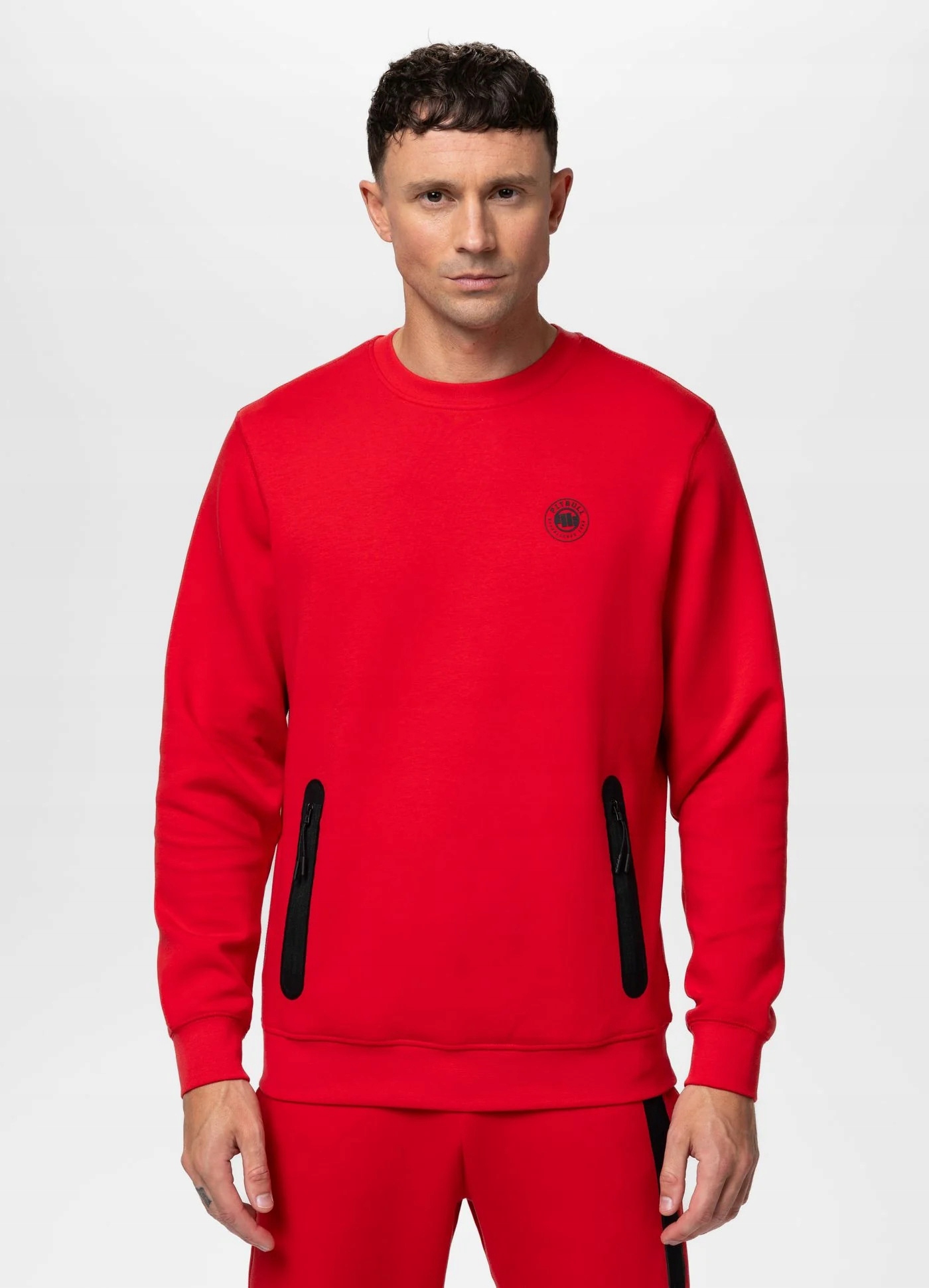 Pánská Mikina Crewneck Pit Bull Dogwood Crewneck Červená XXL