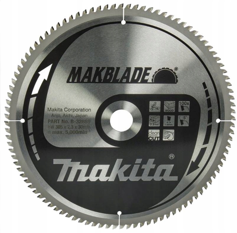 Tarcza Tnąca Makblade 305x30MM 100Z Makita B-32889
