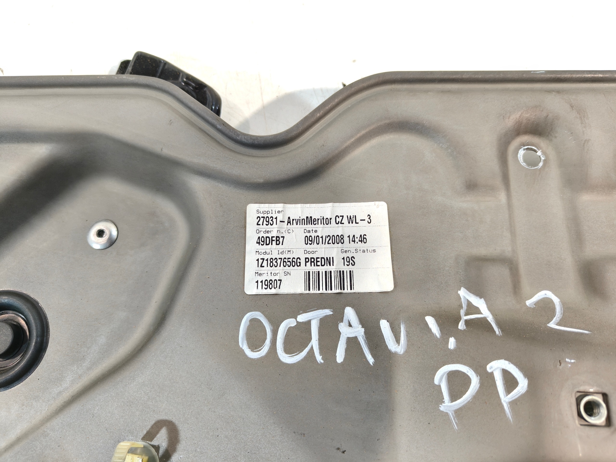 mechanism windows right front OE 119807 SKODA Octavia II 2 04-13