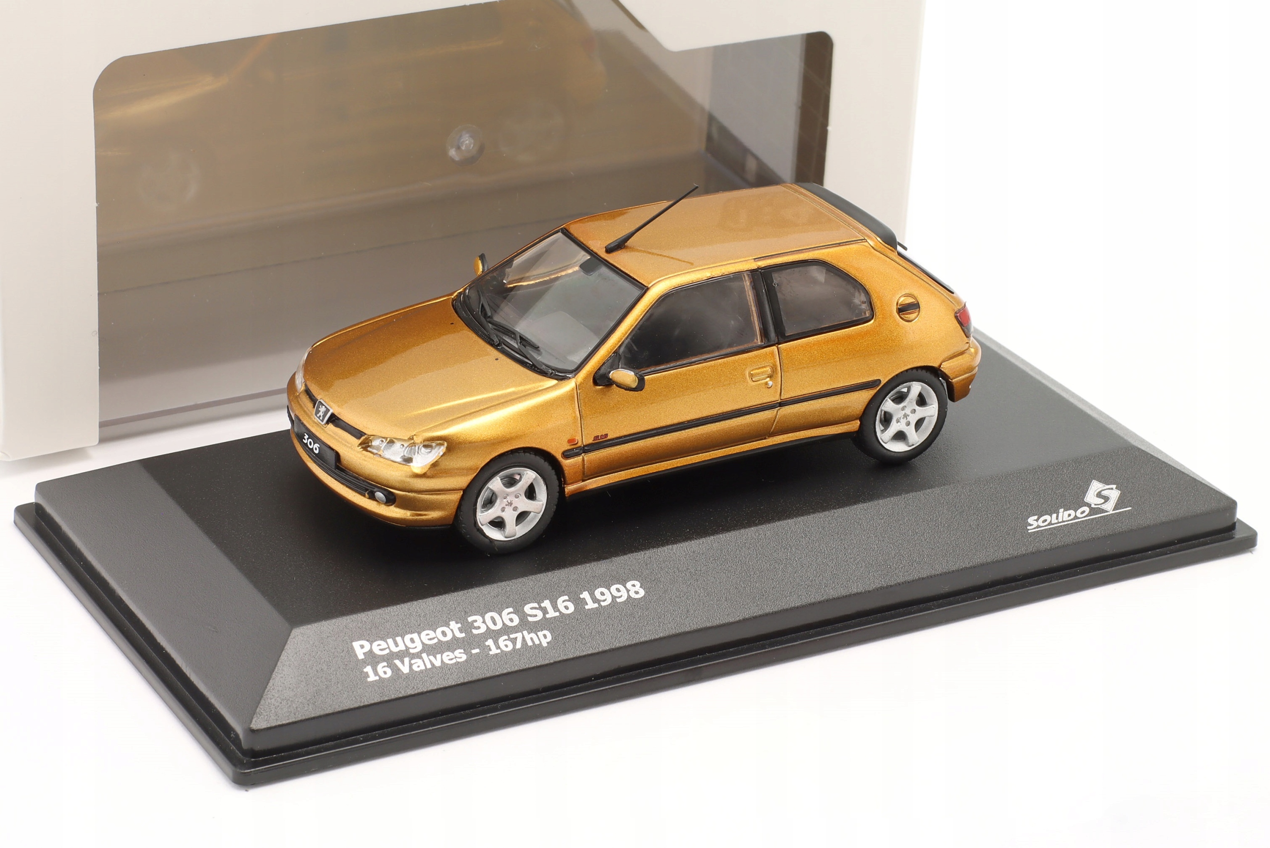 Solido Peugeot 306 S16 1998 Gold metallic 1:43
