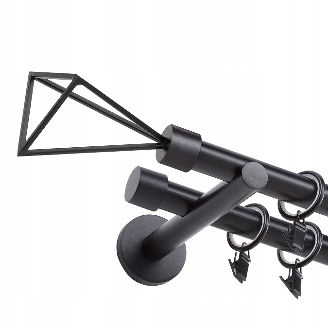

Karnisz Metalowy Czarny Podwójny 19mm 180cm