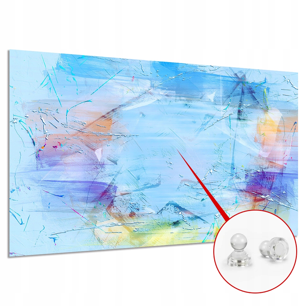 Tablica Magnetyczna nr 4 metalowa na magnesy z podróży 63x41cm Magnesy