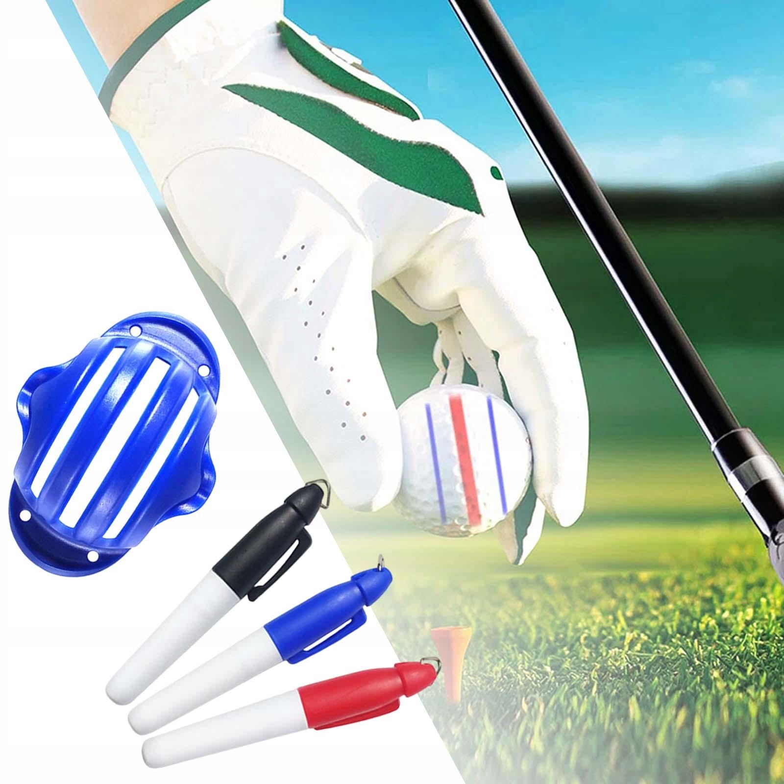 Golf Ball Alignment Marker, Line Blue with 3 pen Kod producenta dhhah289