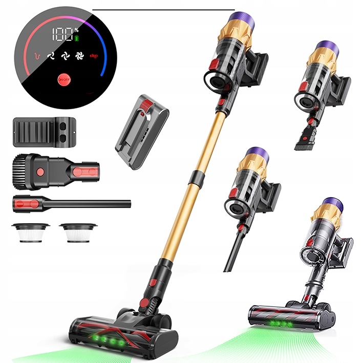Blossom V18 Akumulátorový tyčový vysavač 50000PA 550W Pro domácnost Auto