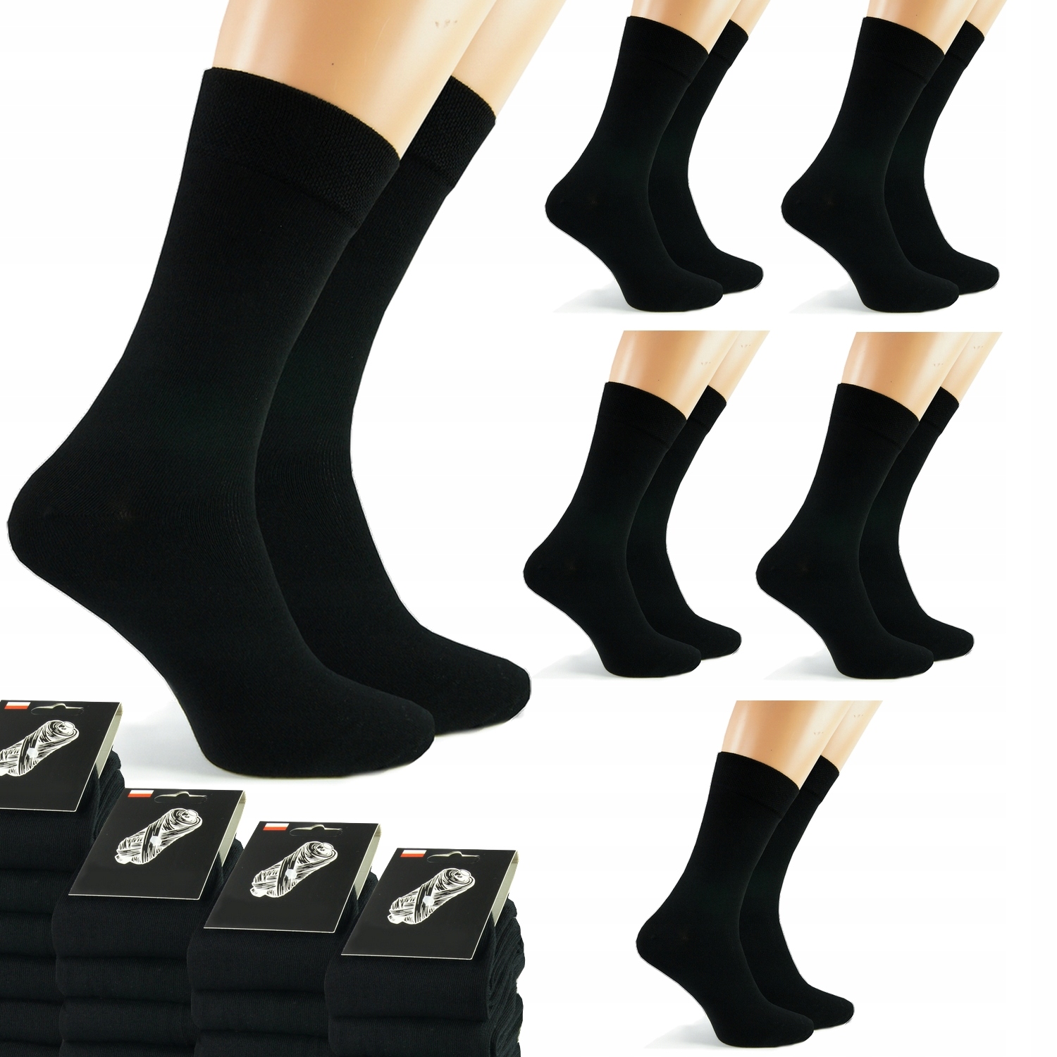 

6x Skarpety Bawełniane Trwałe Produkt Polski 39-42