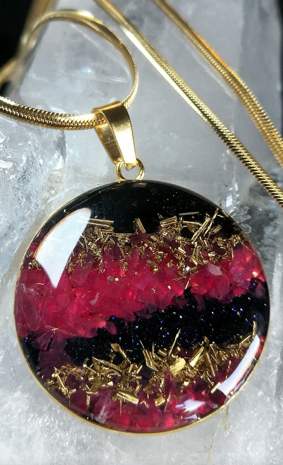 Orgonit Zářič 5G Rubín Turmalín Amulet Mag