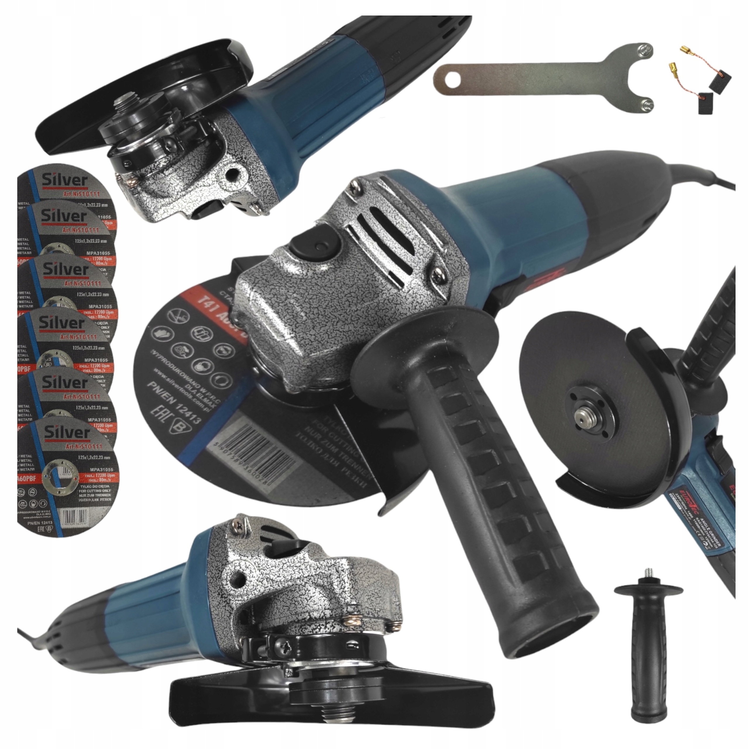 Szlifierka Kątowa 125mm Kątówka Diax Eurotec O Mocy 1400W 6 Tarcz