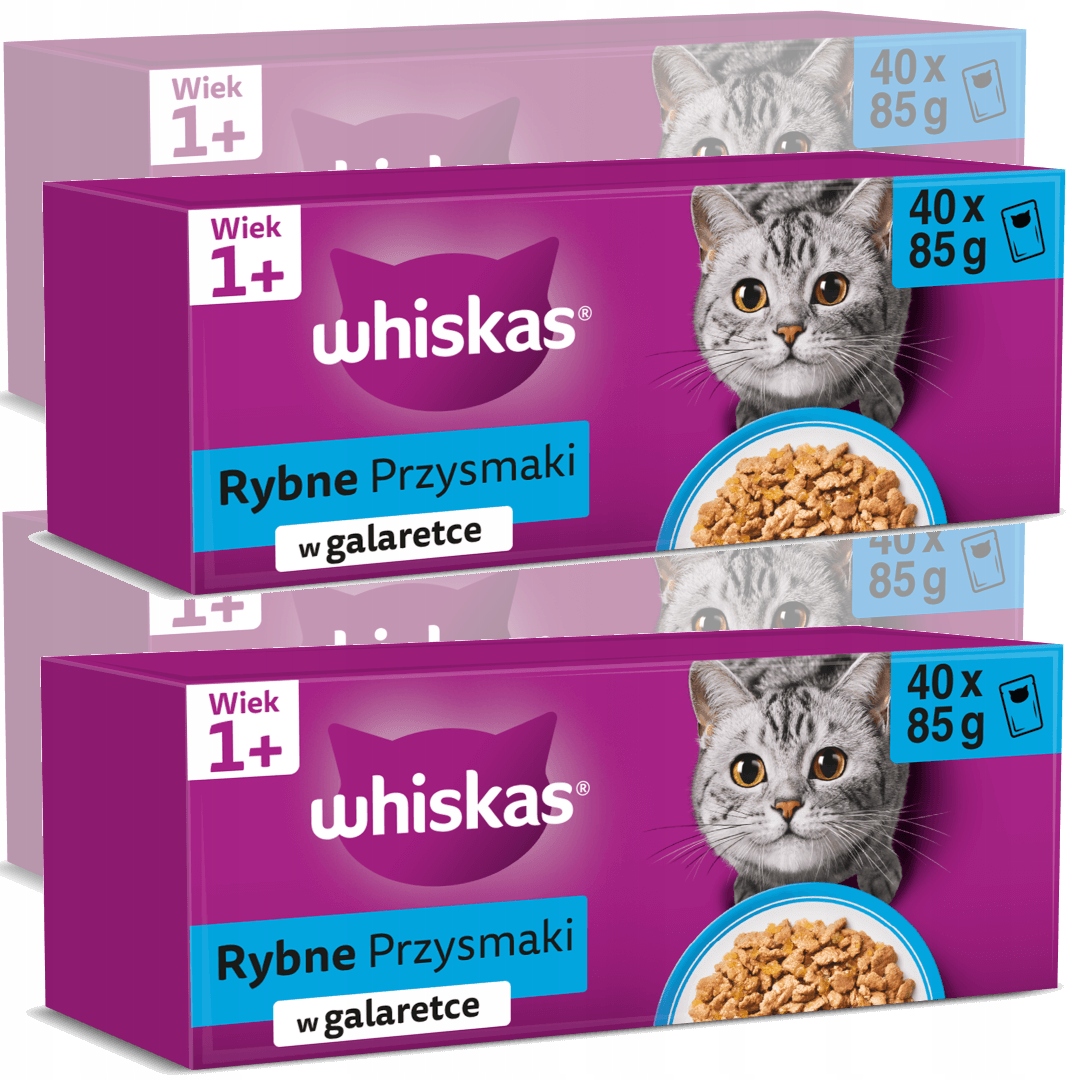 Levně Whiskas Adult Rybí pochoutky 160x85g Mokré krmivo pro kočky želé