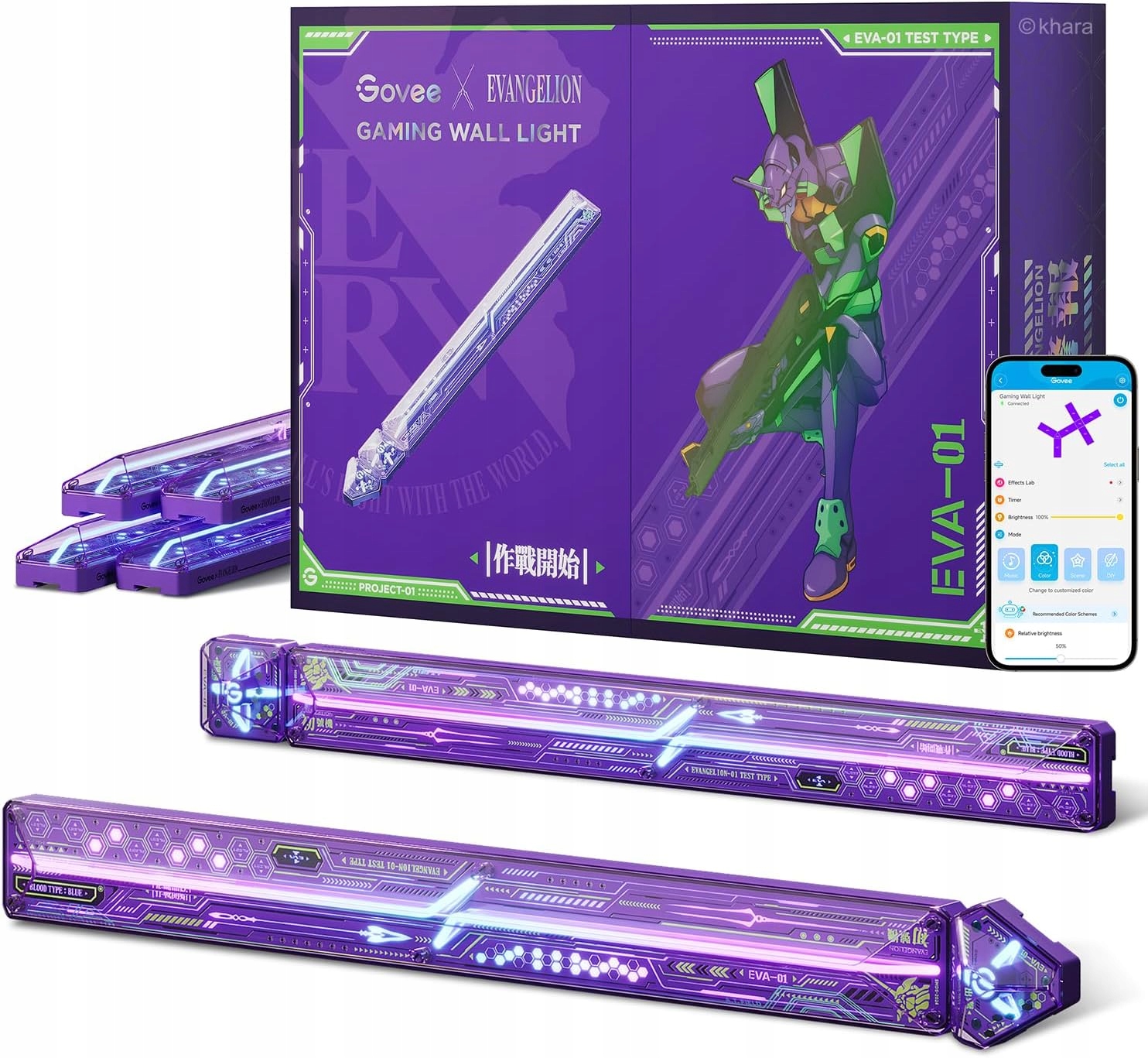Inteligentní Herní Osvětlení Govee Evangelion Rgb, Nástěnná Led Lampa