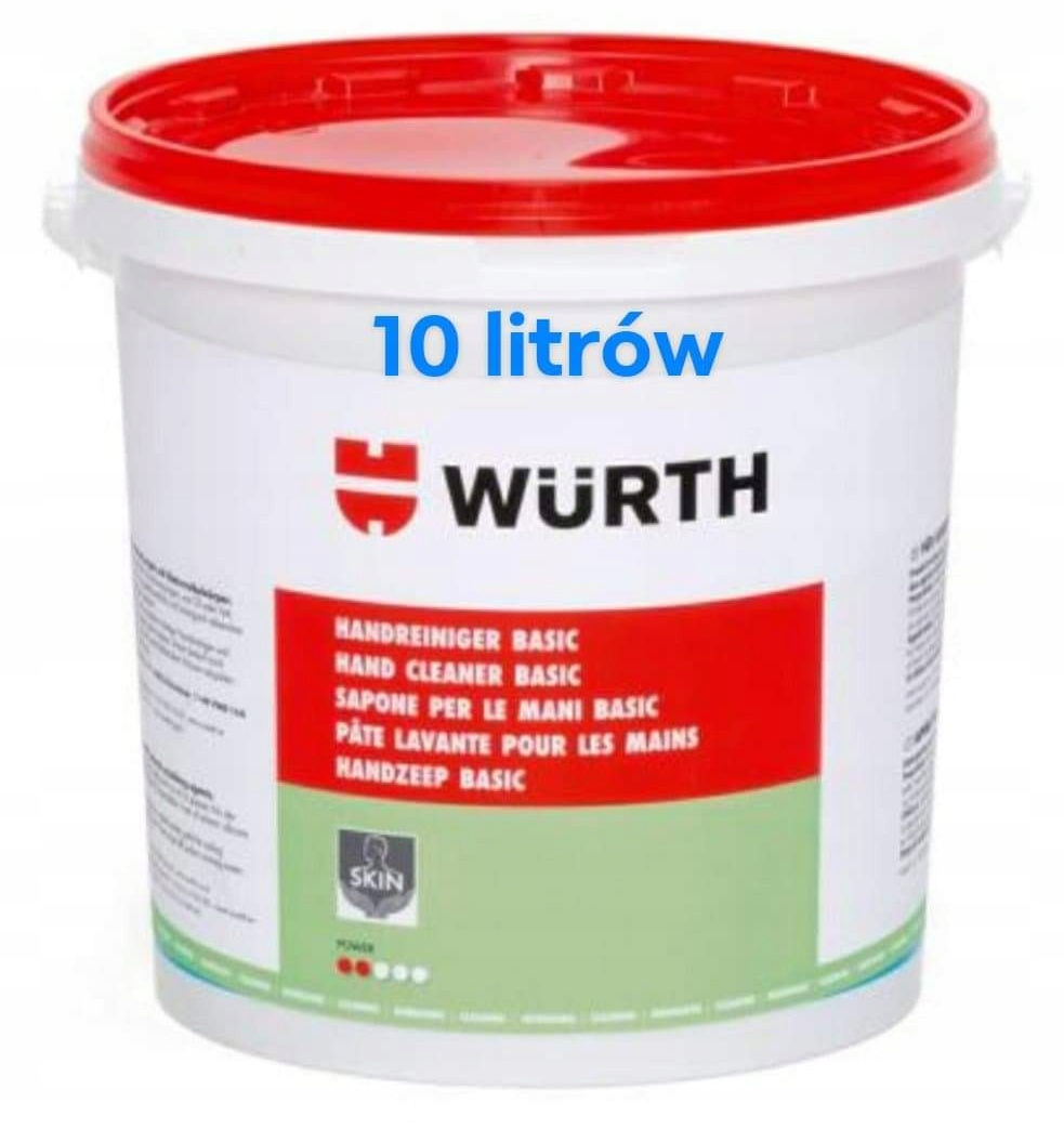 WURTH PASTA DO RĄK BHP 10 litrów NATURALNA