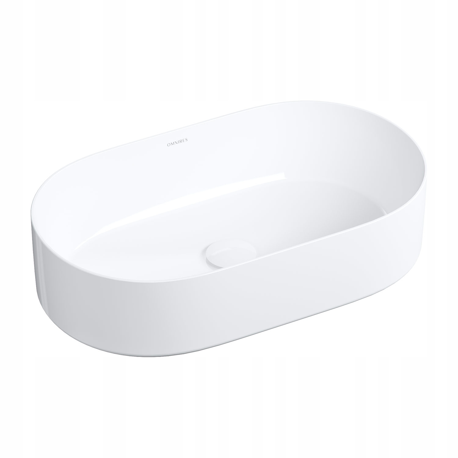 Omnires Mesa umývadlo na dosku 53 x 32 cm, biely lesk MESA530BP