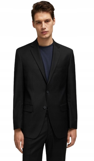 Hechter Černá Pánská Sako Slim S Vlnou A Elastanem 26 Jqb