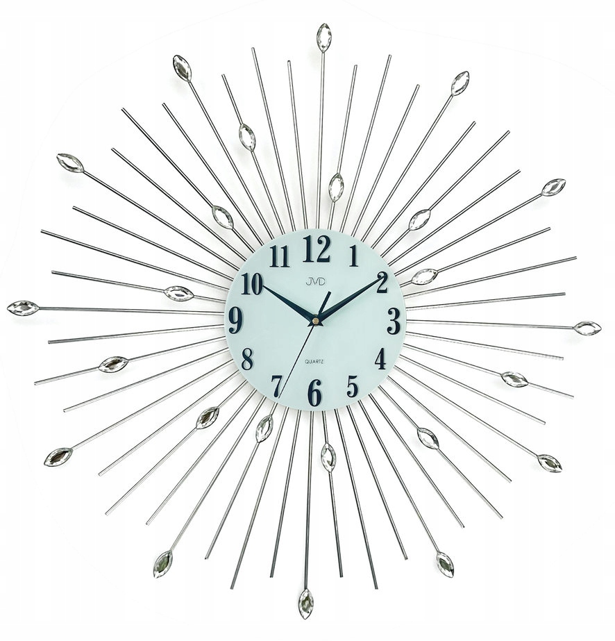 Veľké Efektné Nástenné Hodiny S Kryštálikmi Do Obývacej Izby Jvd HT118 59 cm