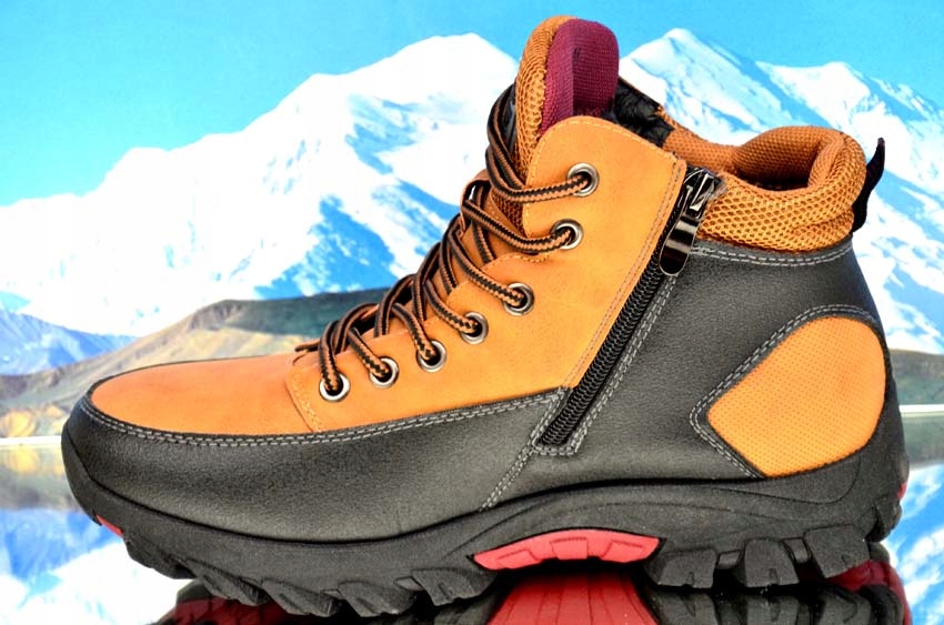 BUTY ZIMOWE OCIEPLANE TREKINGOWE ŚNIEGOWCE GÓRSKIE SPORTOWE MĘSKIE TRAPERY Kod producenta JOMIX -22 Camell Pretty