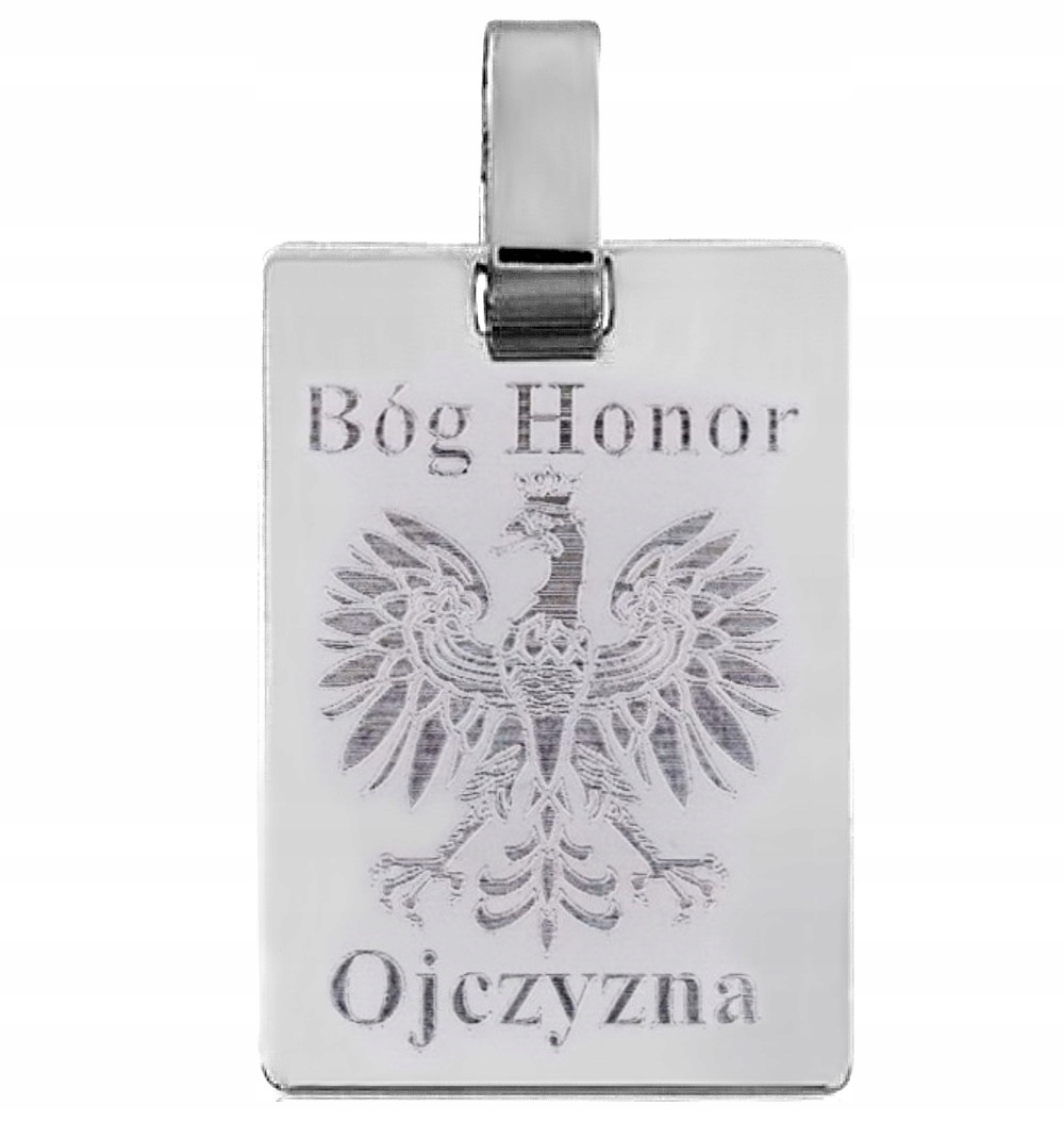 Vojenská Známka Bůh Čest Vlast Stříbro Gravírování
