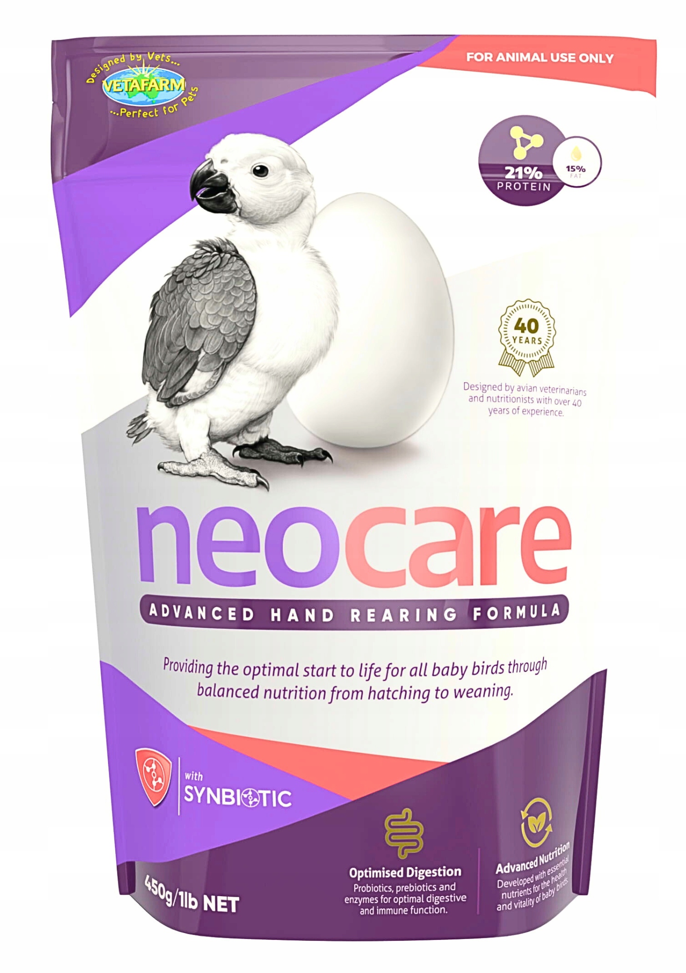 Vetafarm NeoCare Krmivo pro ruční krmení kuřat 450 g