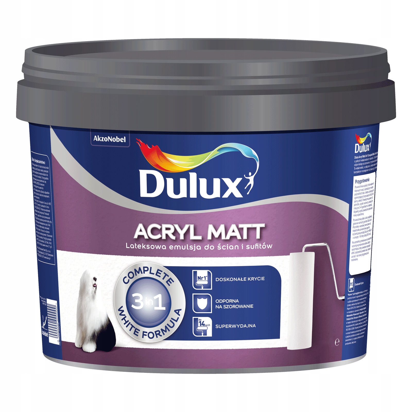 Barva Dulux Acryl 10 l bílá Matt