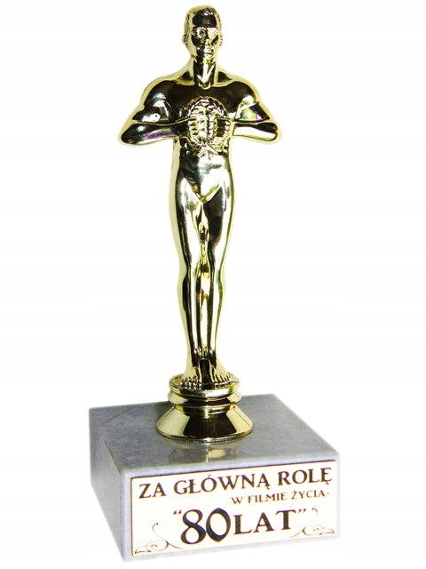 

Statuetka 80 -tka urodziny trwała 80
