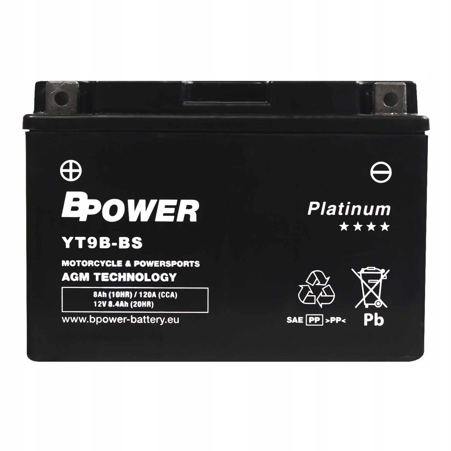 BPower Platinum Agm YT9B-BS 12V 8Ah 120A YT9B ET9B