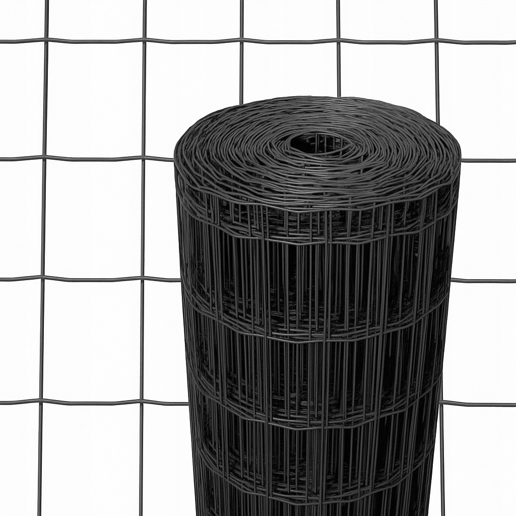 Plotová Sieť 100 cm Potiahnutá 1 m Zváraná 20 m čierna oko 10 x 7.5