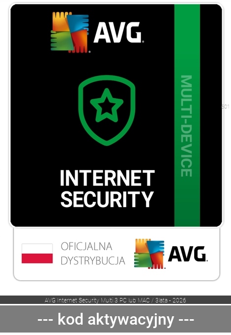 AVG Antywirus AVG Internet Security 2026 3 st. / 36 miesięcy ESD