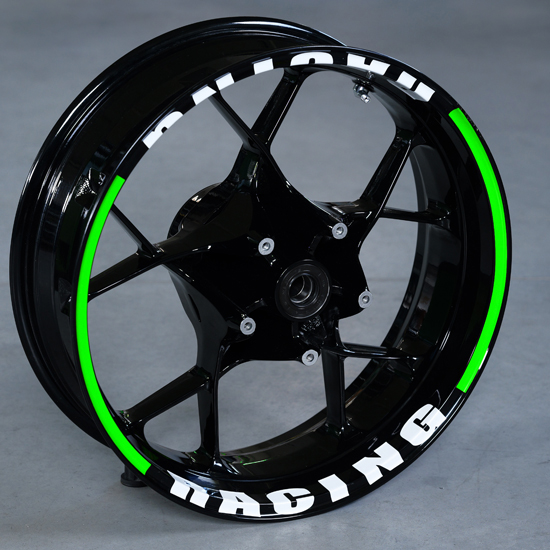 Racing Fluo Samolepky na pásky na kola a rámy motocyklů pro Kawasaki
