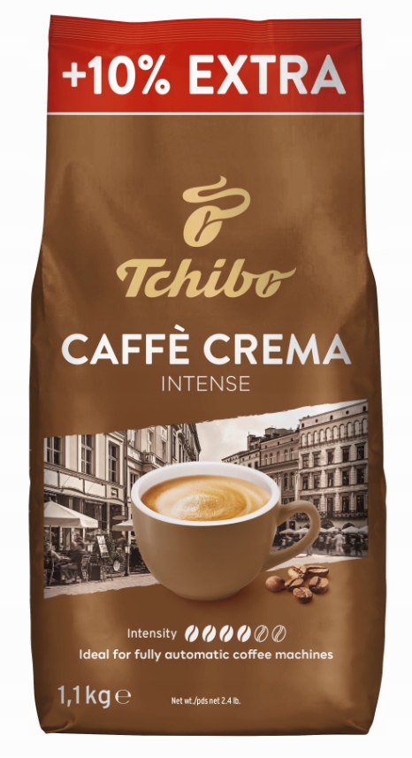 Levně Tchibo Caffé Crema Intense 1,1 kg Káva zrnková Arabika