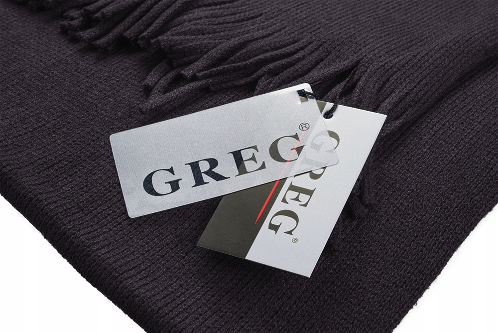 GRAFITOWY ELEGANCKI Szalik Szal Duży 180cm Zimowy Ciepły Męski GREG af10 Odcień grafitowy