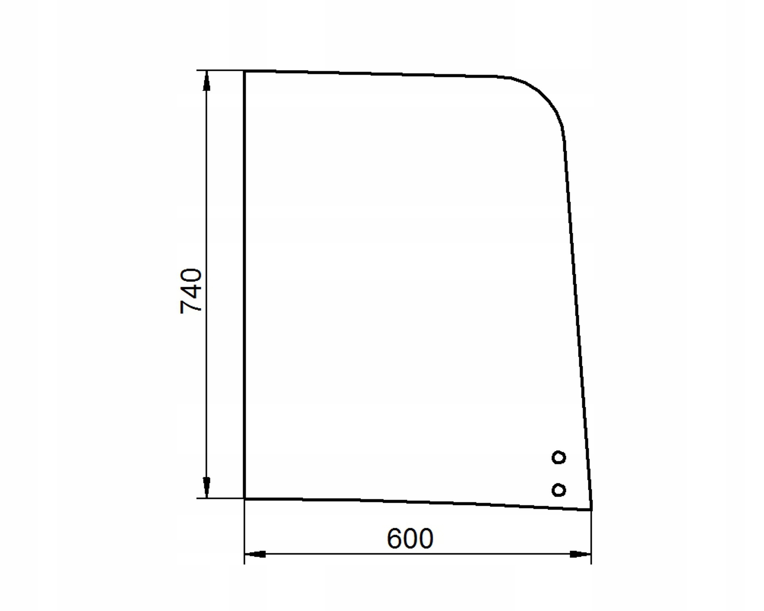 Bobcat sklo, Doosan boční pravé přední 7260502