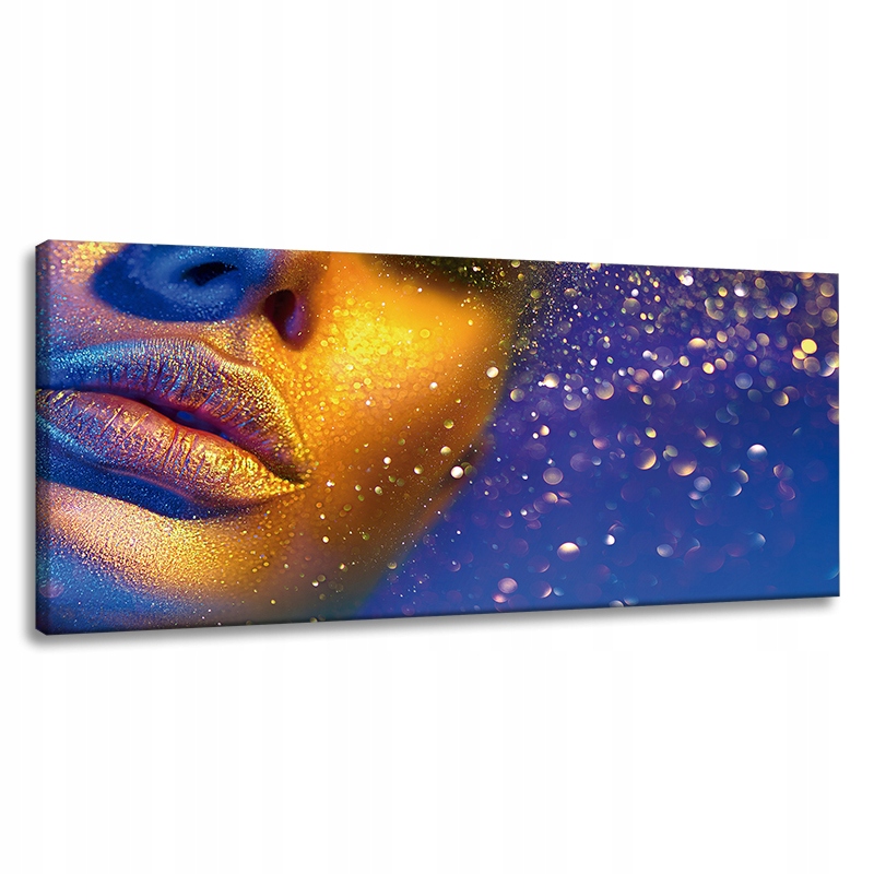Obraz na plátně Zlatá tvář ženy Moderní umění 120x60 cm