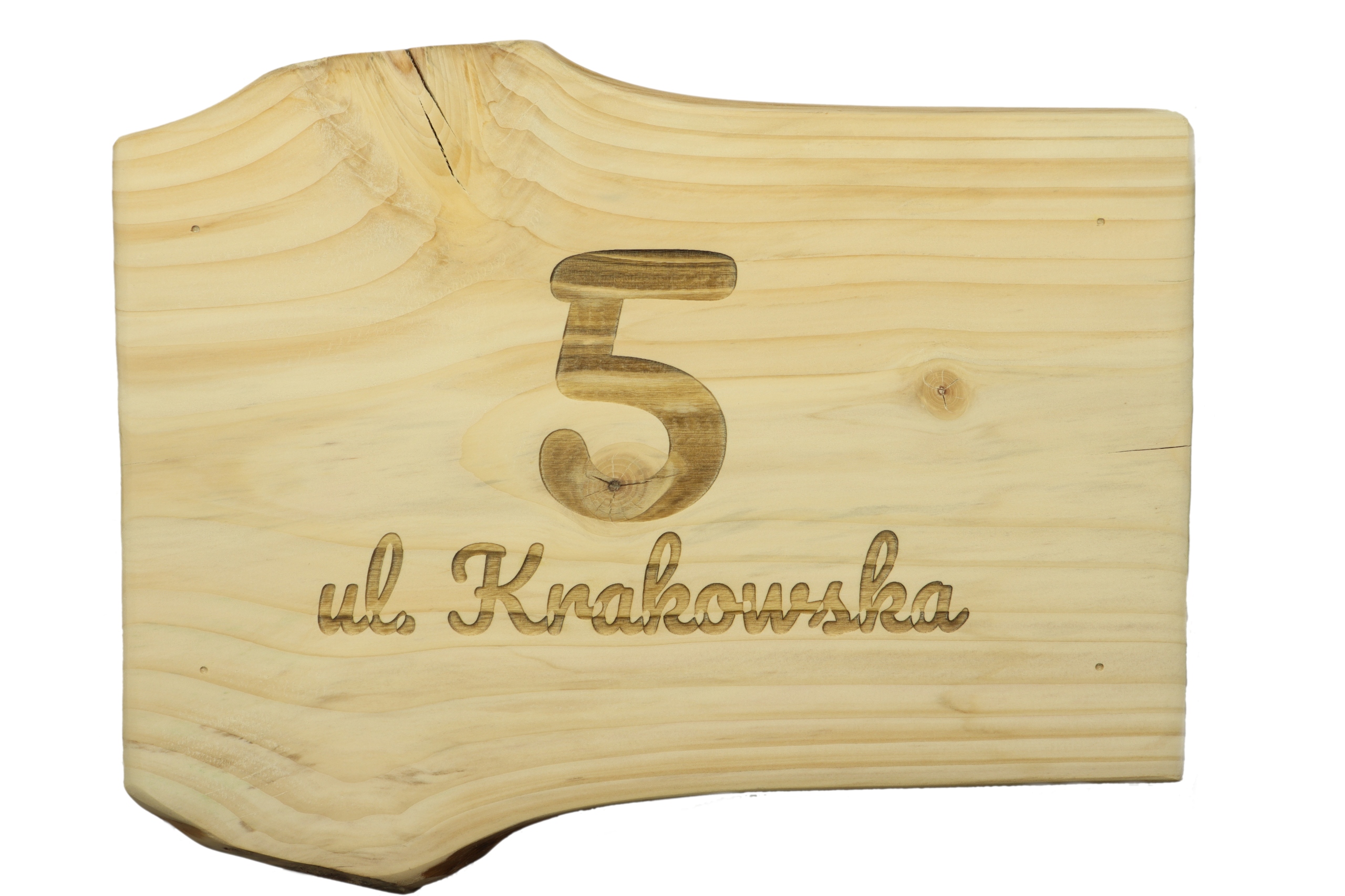Tablica adresowa szyld numer domu drewno grawer