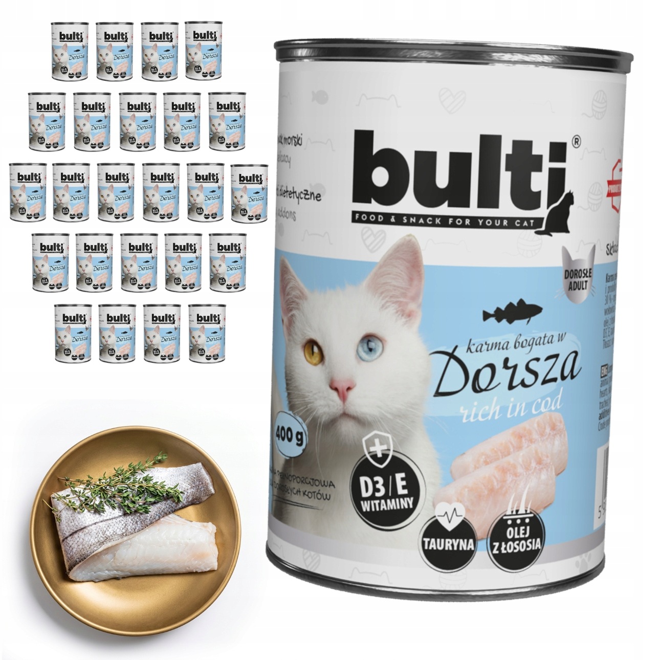 Bulti mokré krmivo pro kočky Příčesek konzerva 24 x 400 g Kompletní krmivo