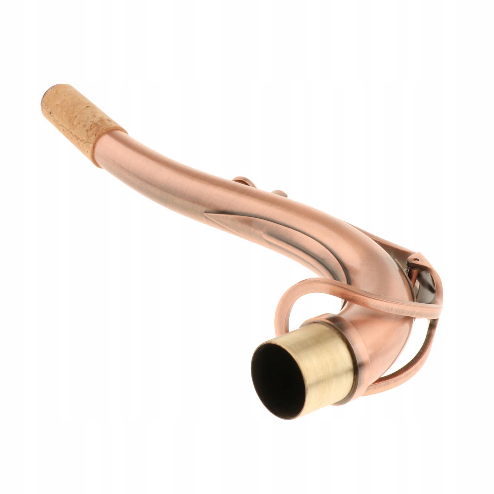 Mosiężna, zabytkowa szyjka saksofonu do sakso