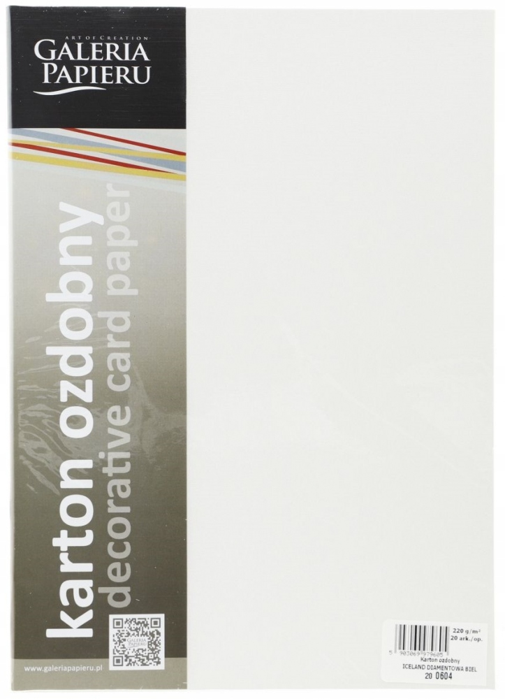 

Karton papier ozdobny Iceland diamentowa biel A4