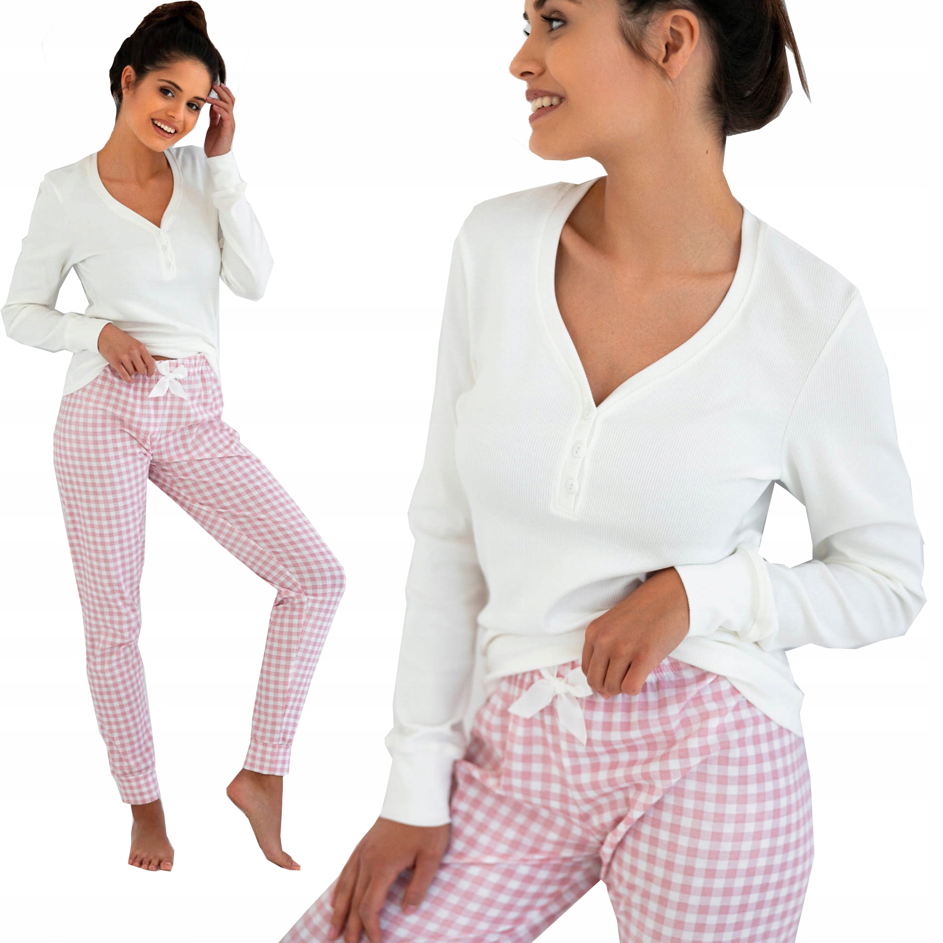 Sensis dámské pyžamo Santie s dlouhým rukávem, délka kalhot XL