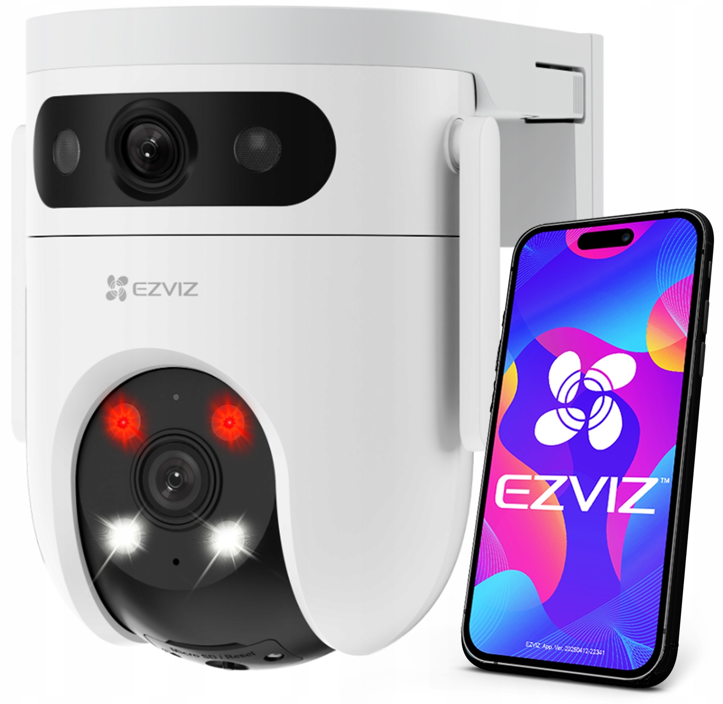 Otočná WiFi kamera Dual Lens H9C Ezviz 2v1 Autotracking Dual Light 2K