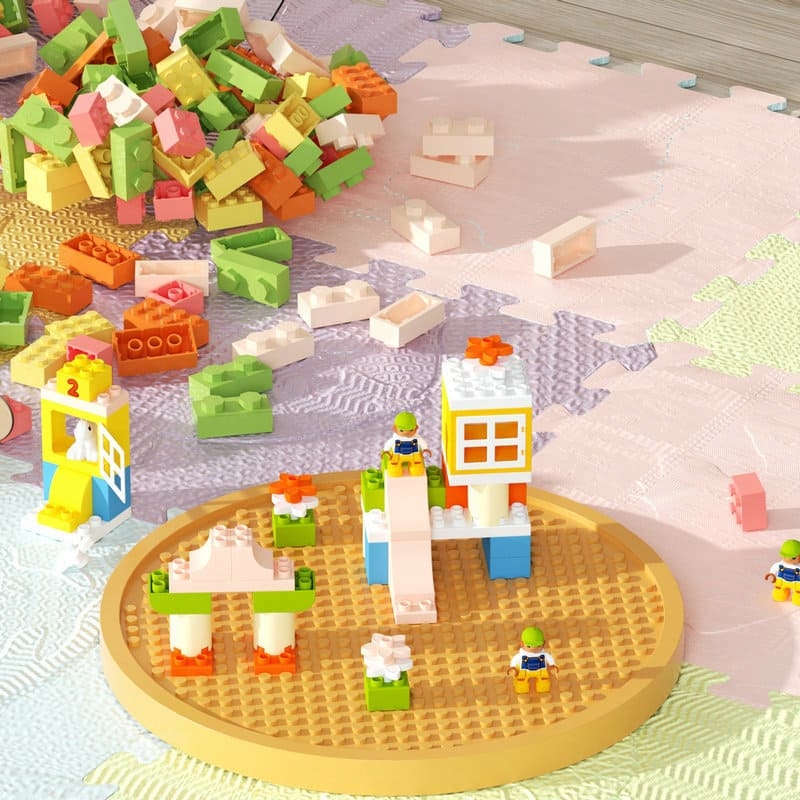 POJEMNIK NA ZABAWKI KLOCKI LEGO ORGANIZER WIADERKO Z POKRYWĄ Wysokość mebla 14.5 cm