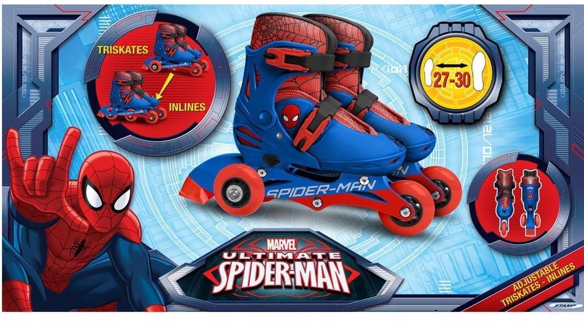 Spiderman Spider Rolki Wrotki 2W1 Regulowane 27 30