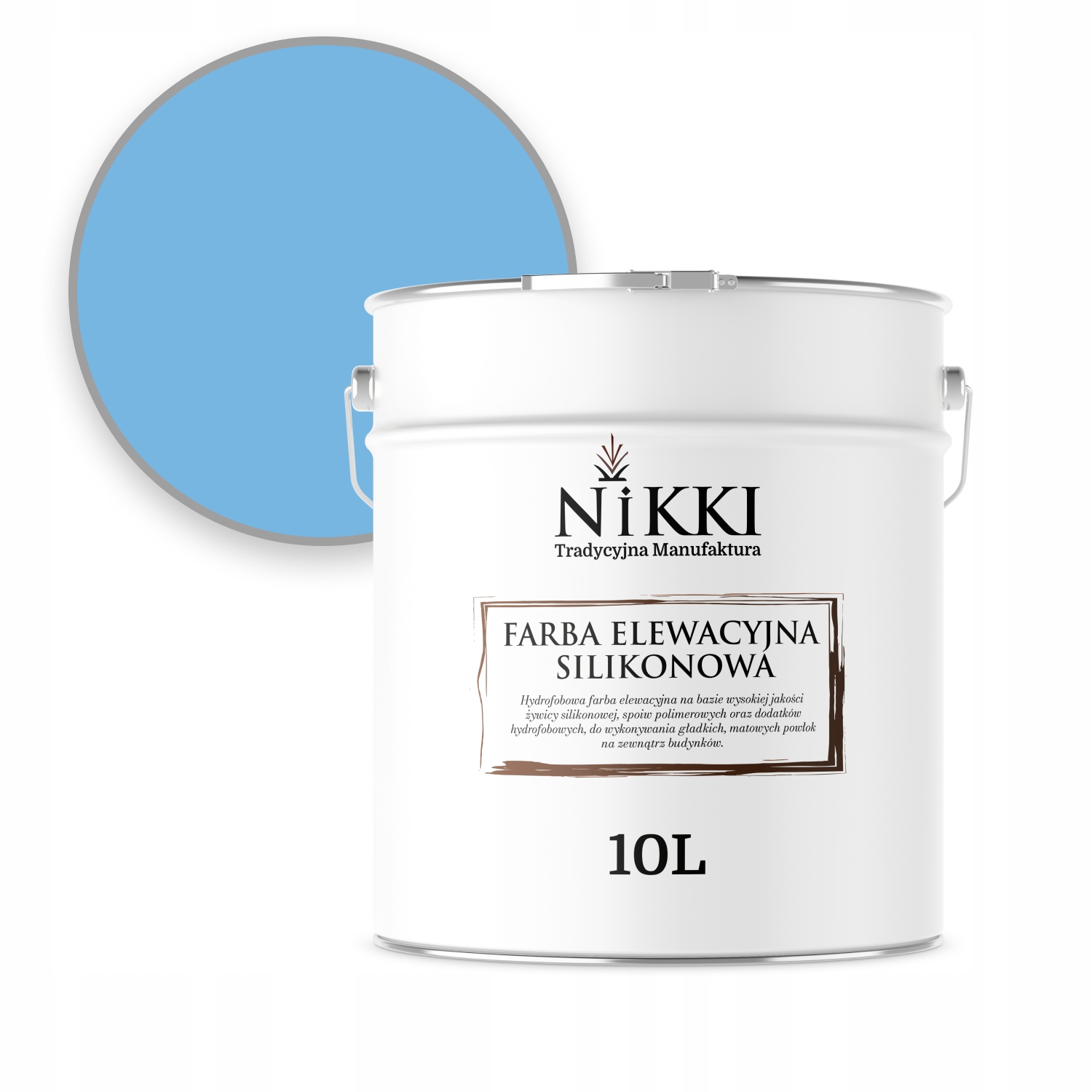 Fasádna Farba Silikónová 5L Modrá F116 Odolná Voči Zelenaniu