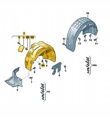 AUDI OE Oryginalne nadkole A6/S6 2015 - 2018