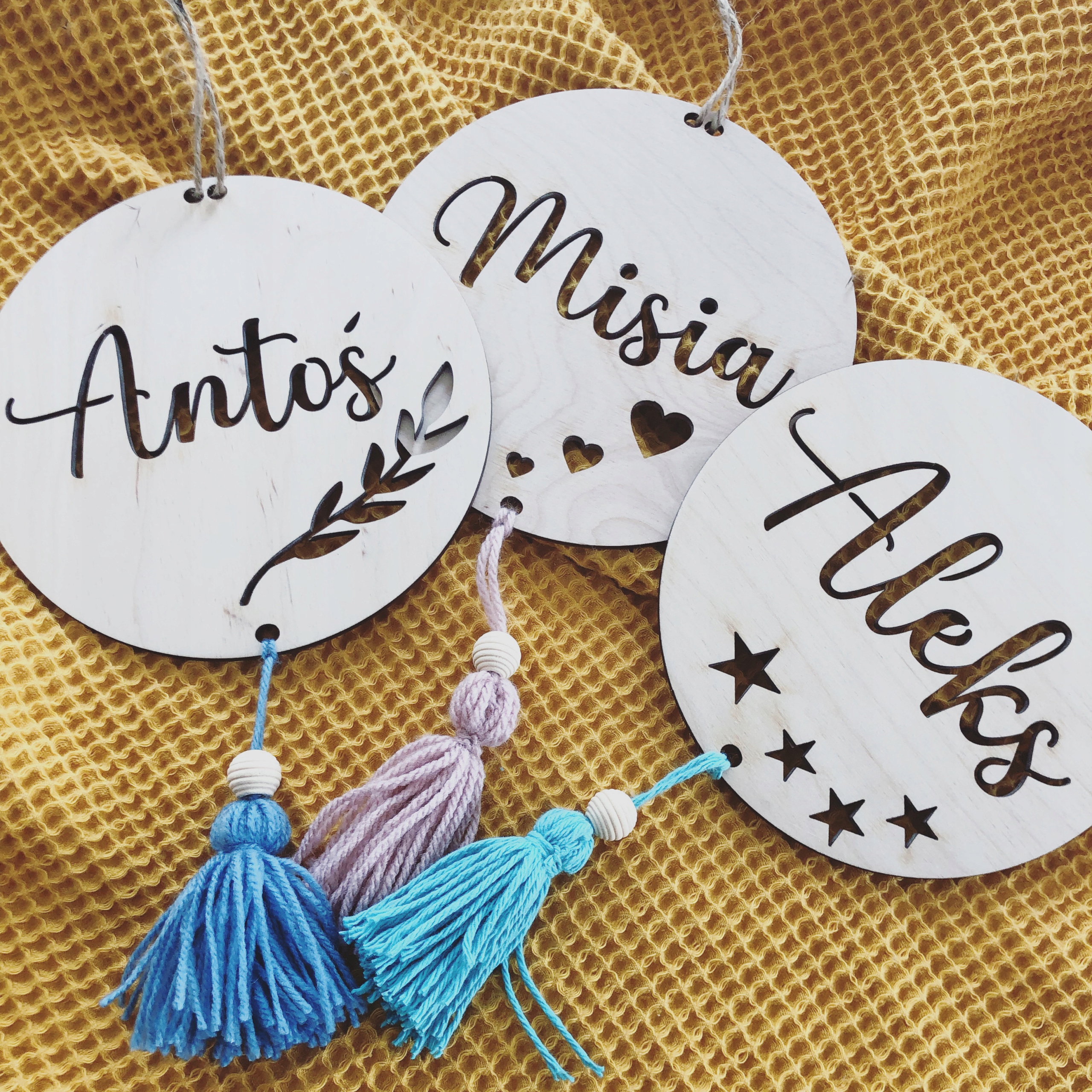 Proporczyk drewniany tabliczka imienna wzory Kod producenta 01