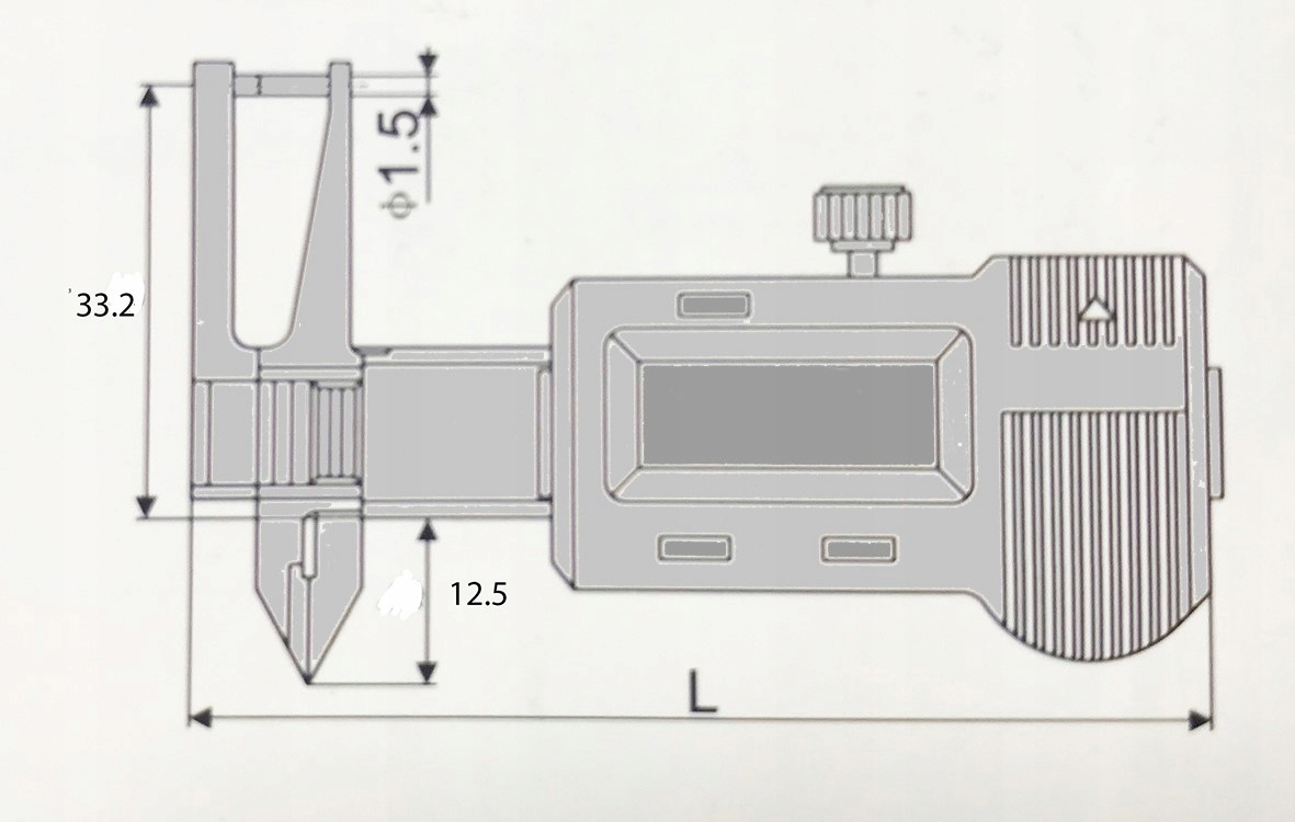 SUWMIARKA DWUSTRONNA ELEKTRONICZNA 25 mm 0.01 Rodzaj elektroniczna